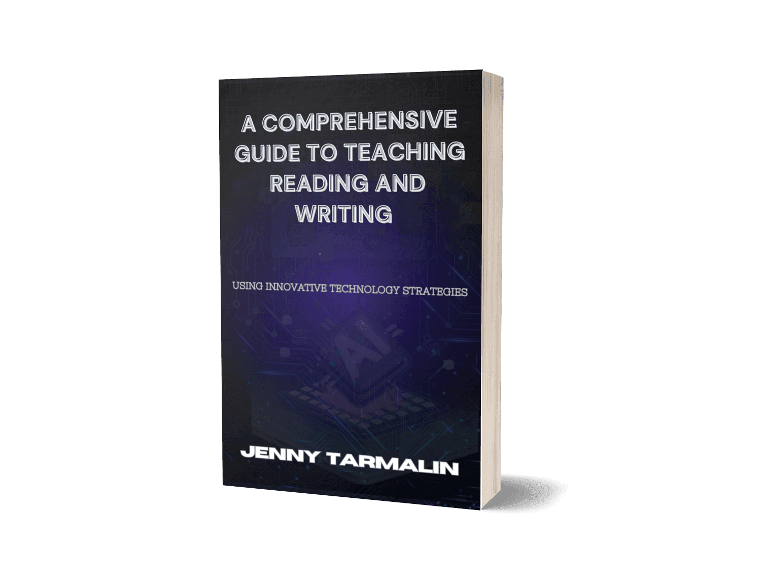 Book cover titled 'A Comprehensive Guide to Teaching Reading and Writing' by Jenny Tarmalin.