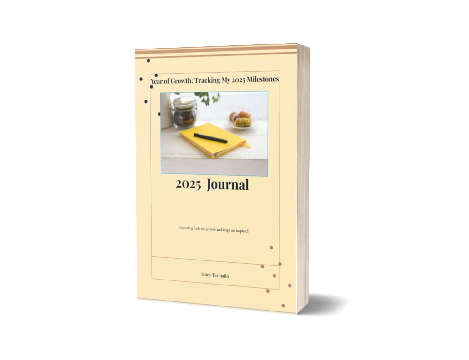 Cover of the 2025 Journal with a photo of a yellow notebook and pen.