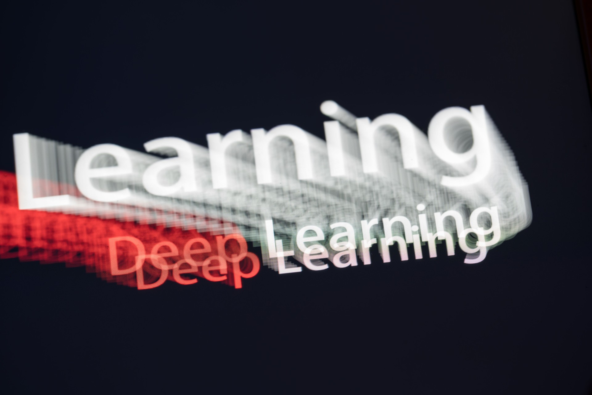 Deep learning in blur with black background